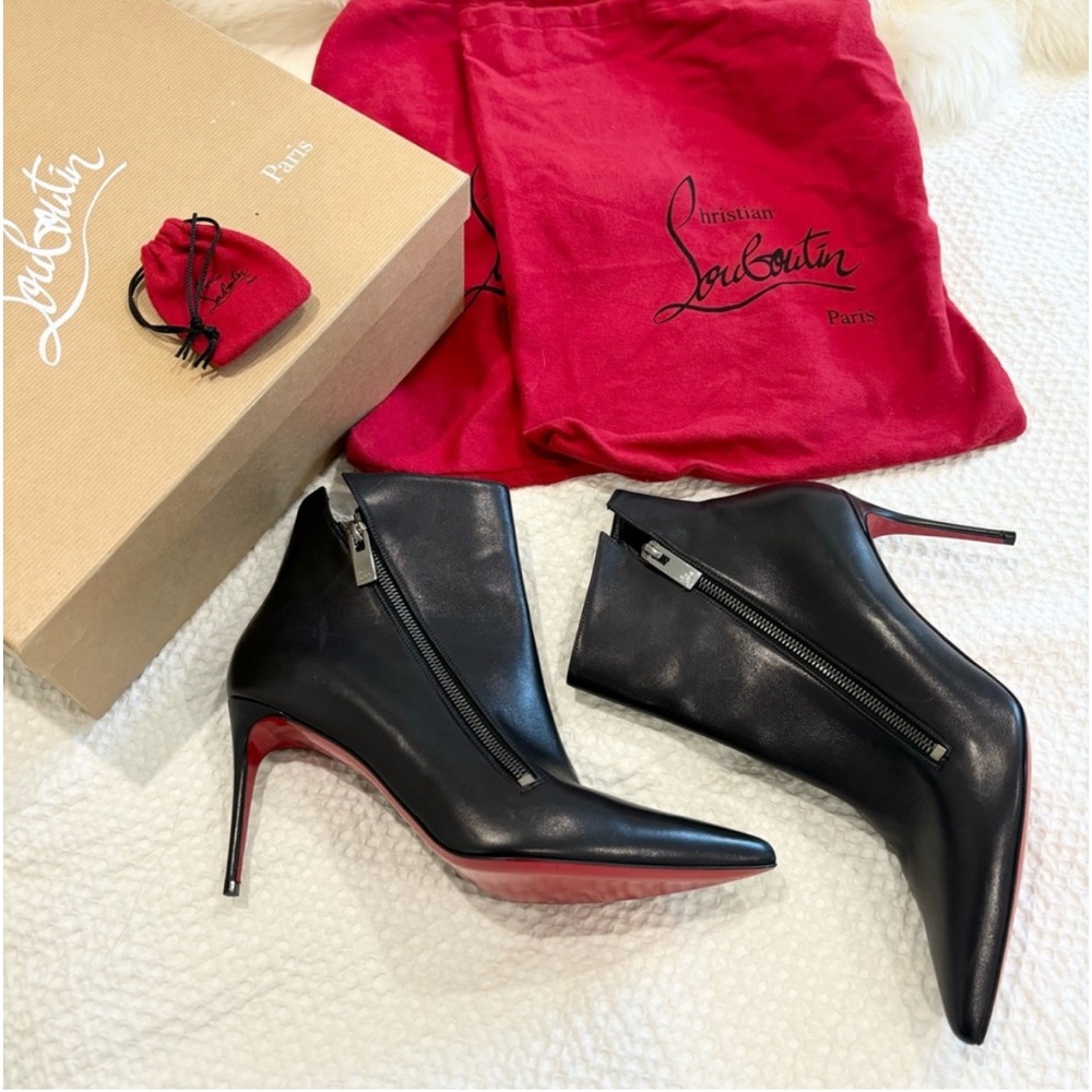 Christian Louboutin Birgikate 85 Black Leather Boots 41